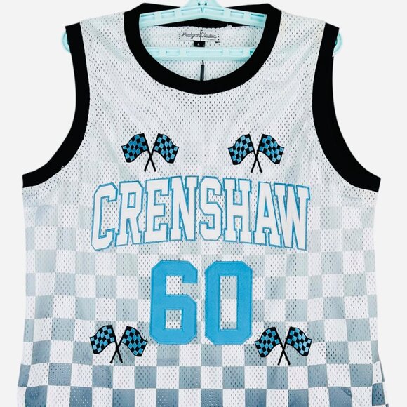 Nipsey Hussle Men's Headgear Classics Crenshaw 60 White Blue Basketball Jersey L - Picture 3 of 10